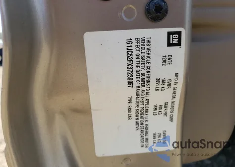 2003 Chevrolet Cavalier from USA, damaged, VIN 1G1JC52FX37239067